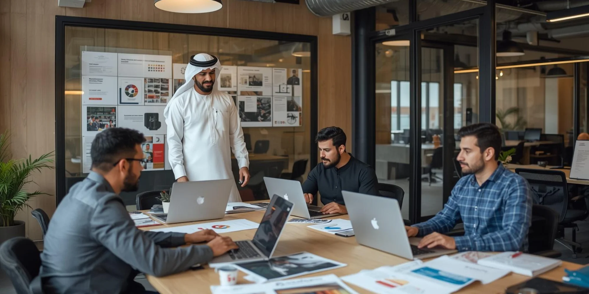 Professional company profile design agency in Khobar creating corporate branding materials