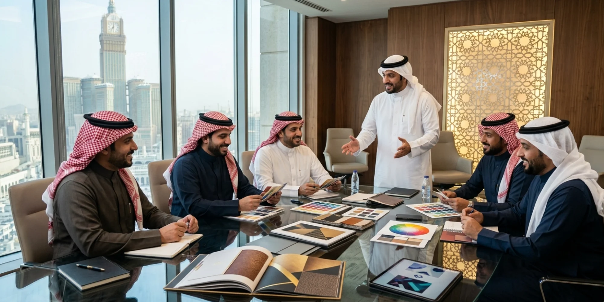 Professional branding workshop for company profile design services in Mecca