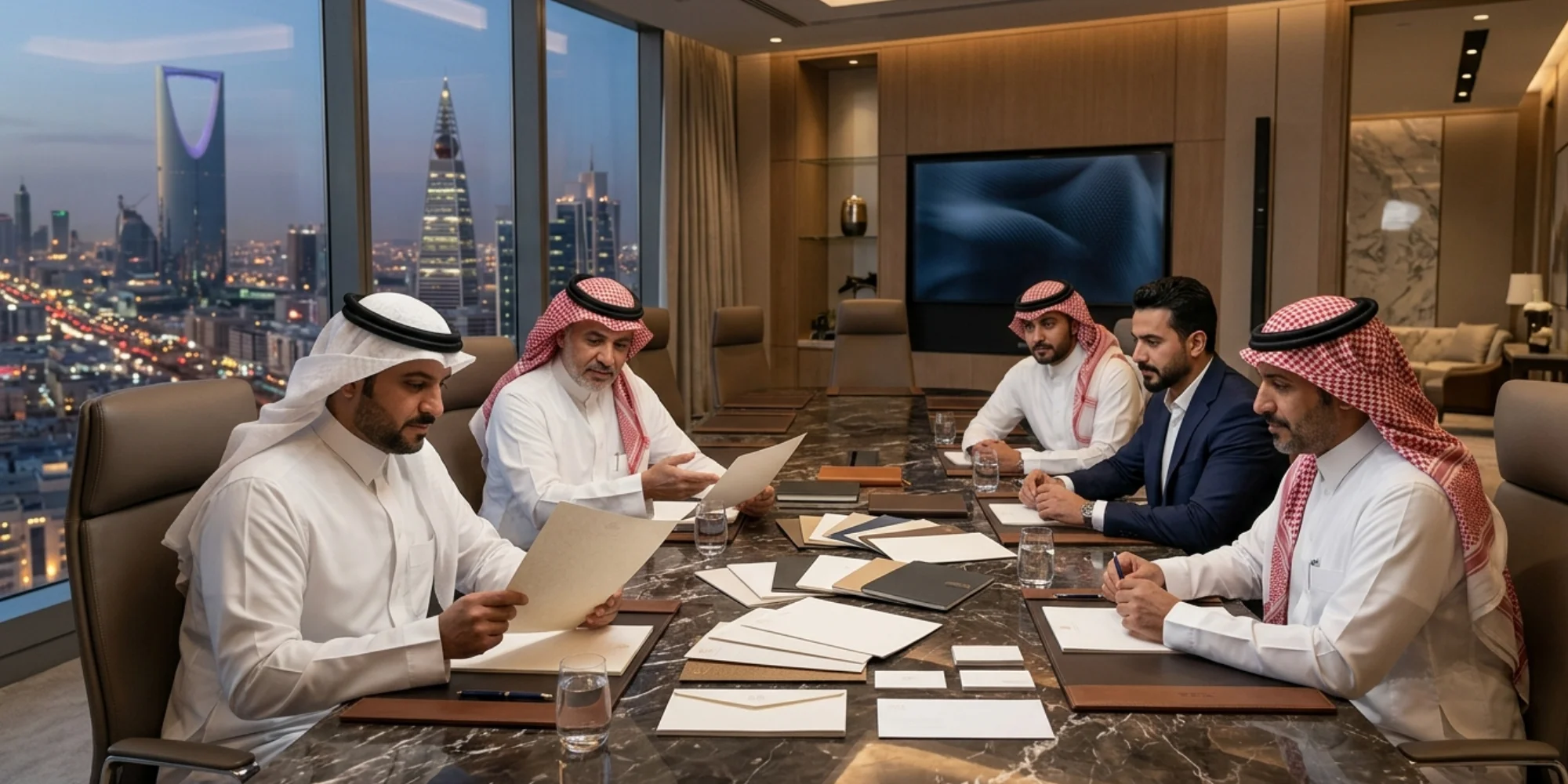 Executive corporate letterhead design presentation in Riyadh