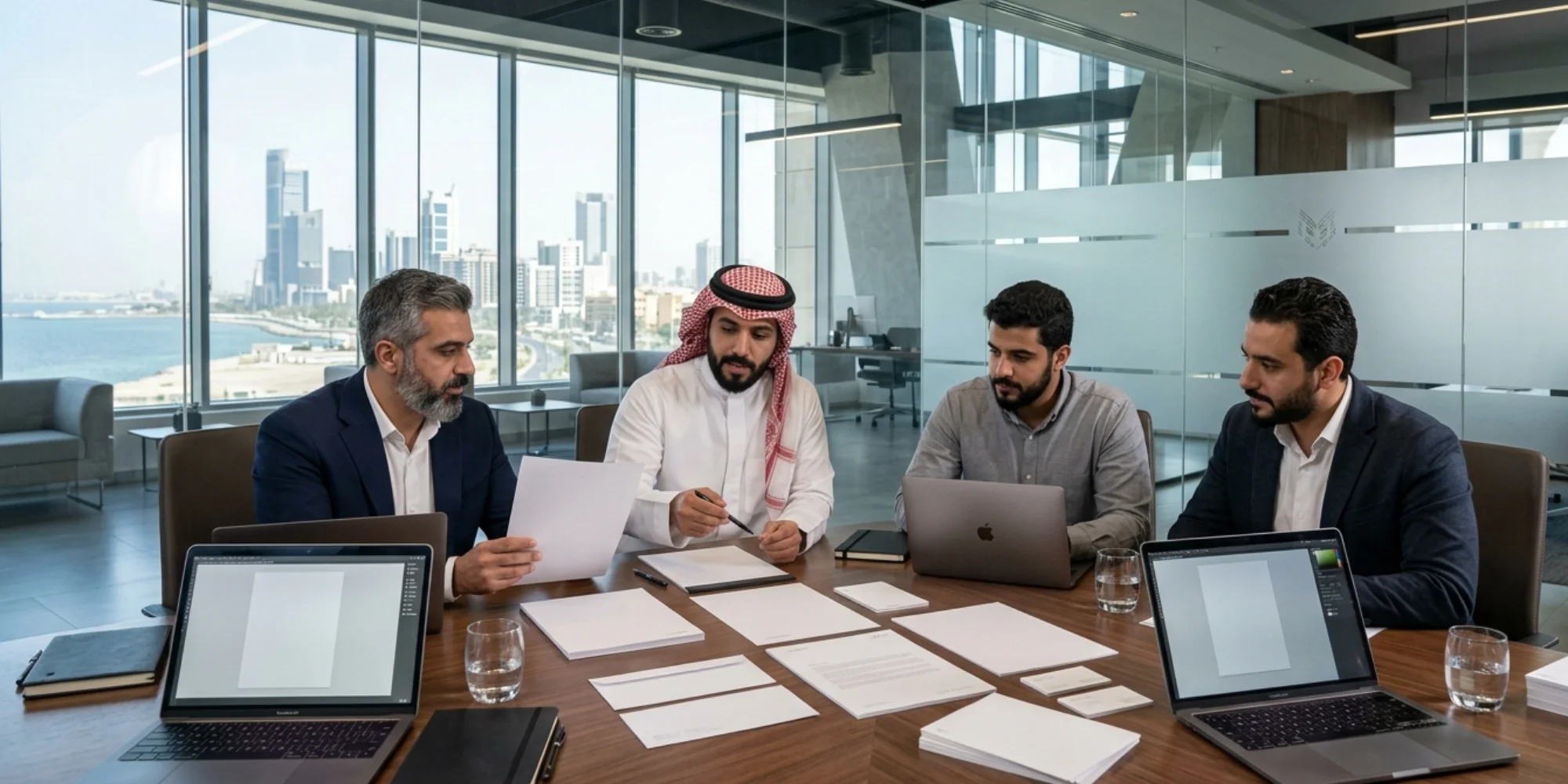 Modern corporate letterhead design services in Jeddah