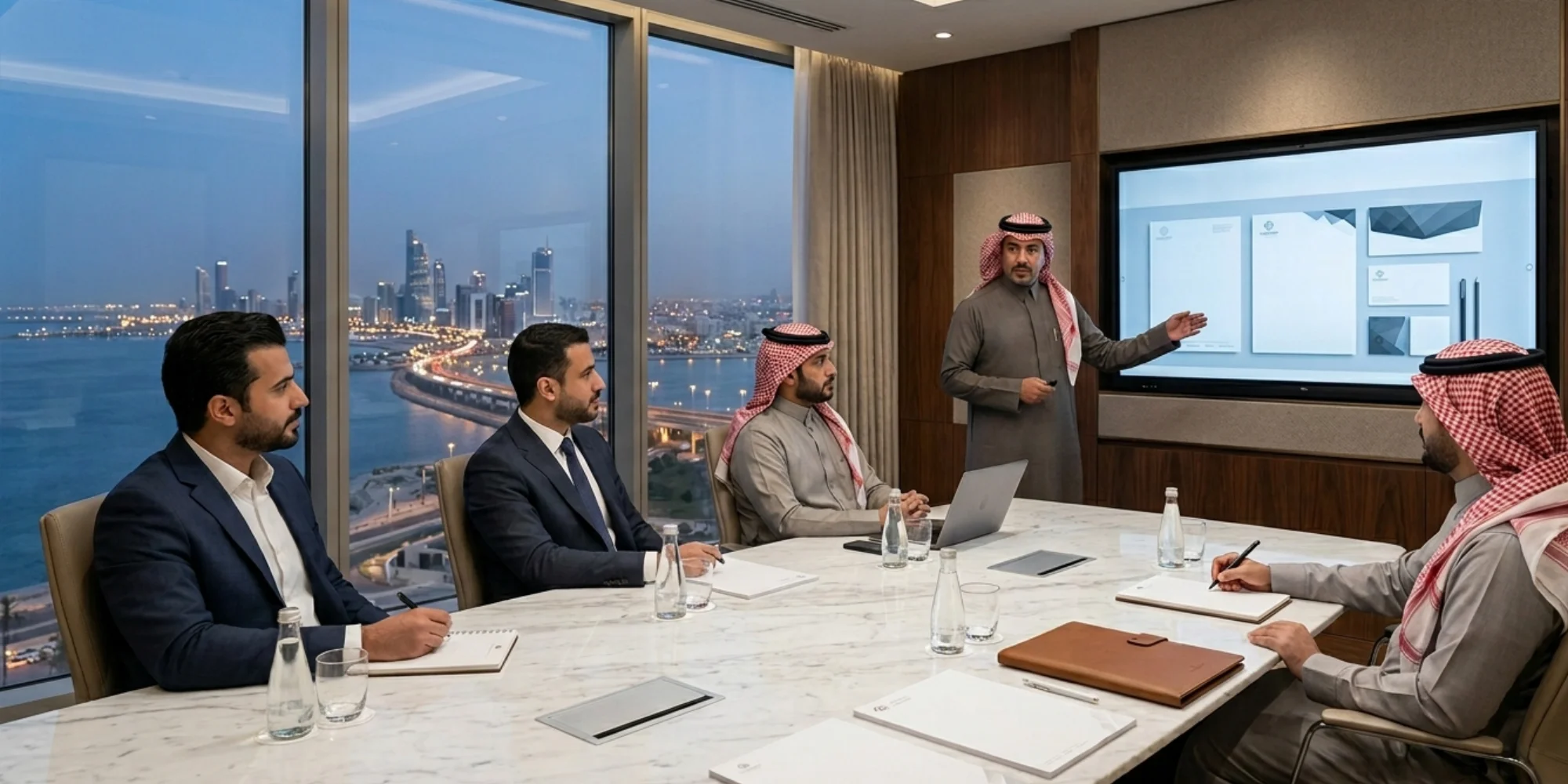 Premium corporate letterhead presentation in Dammam
