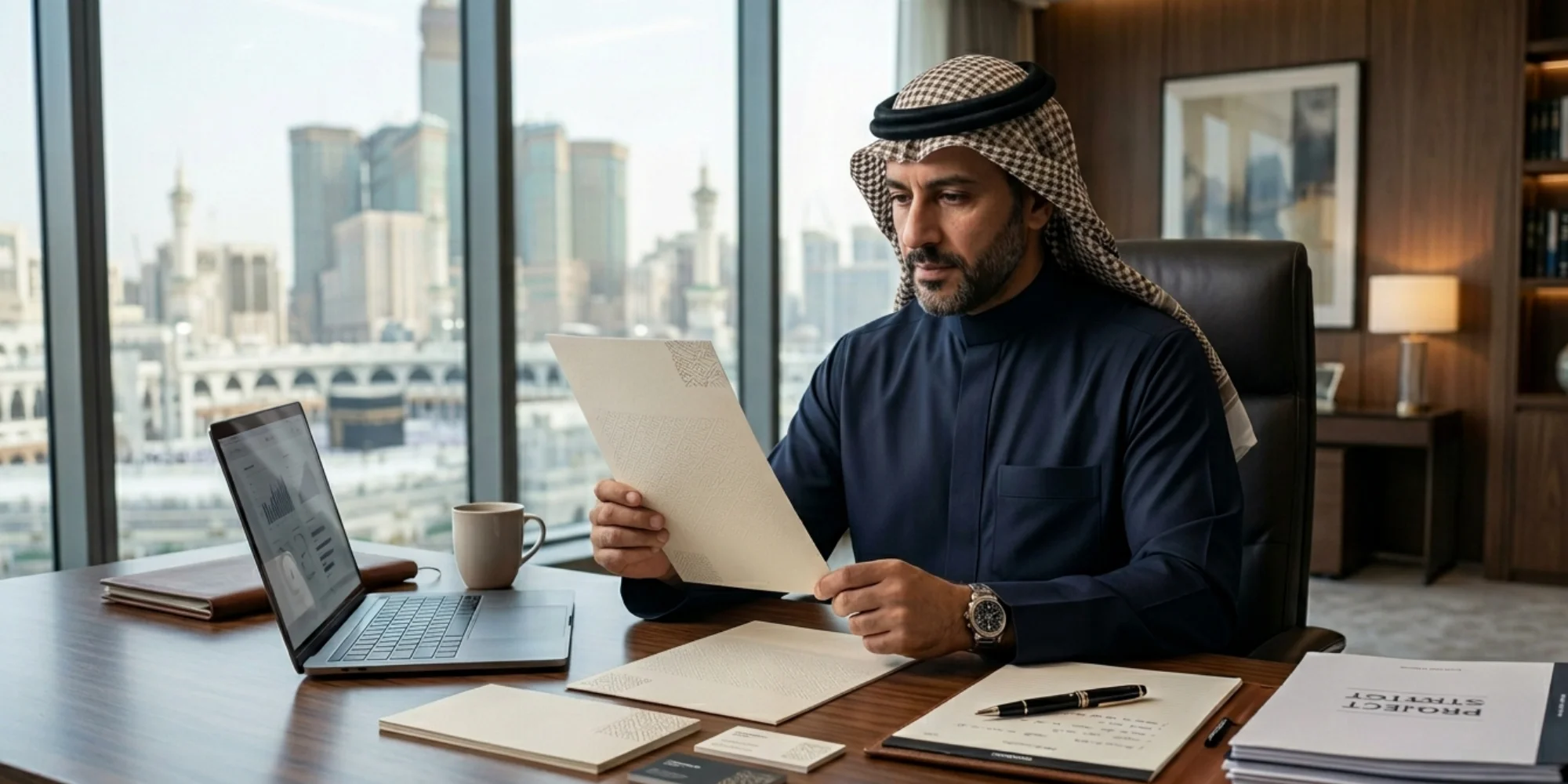 Professional corporate letterhead design services for businesses in Mecca
