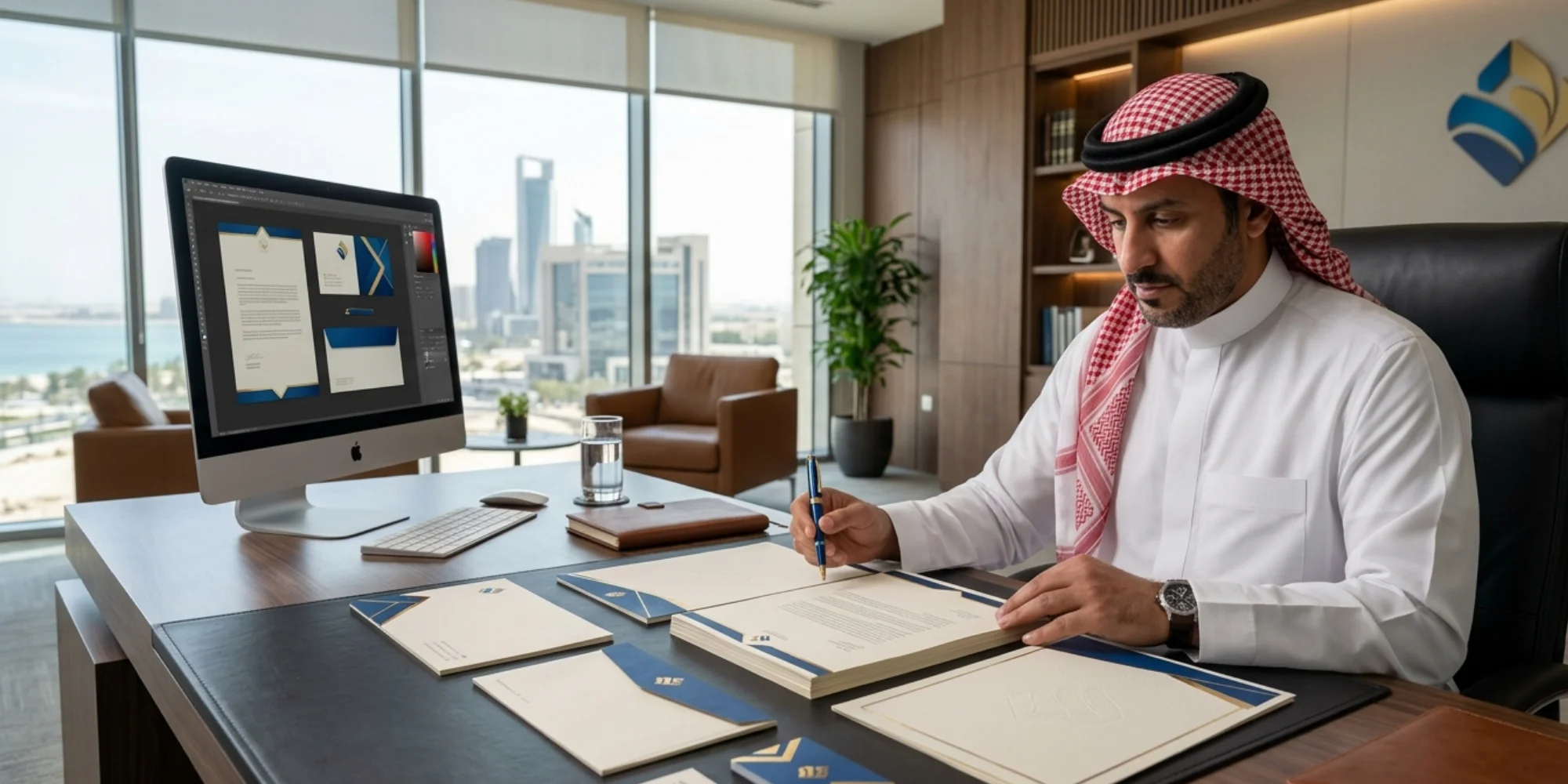 Professional letterhead design services in Jubail with premium corporate branding and business stationery presentation