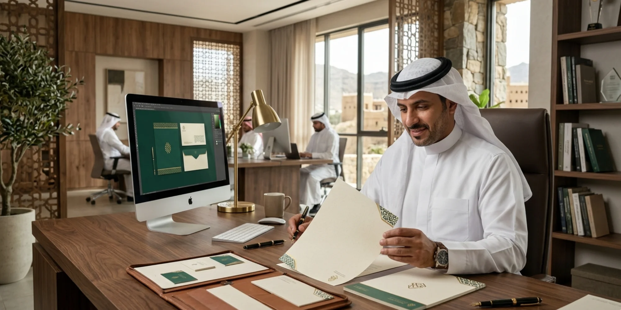 Professional letterhead design services in Abha with premium corporate branding presentation
