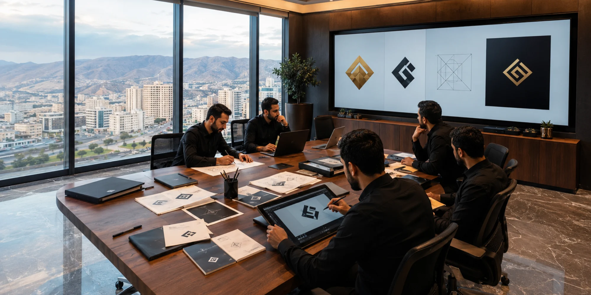 Professional logo design company in Abha creating modern business logos