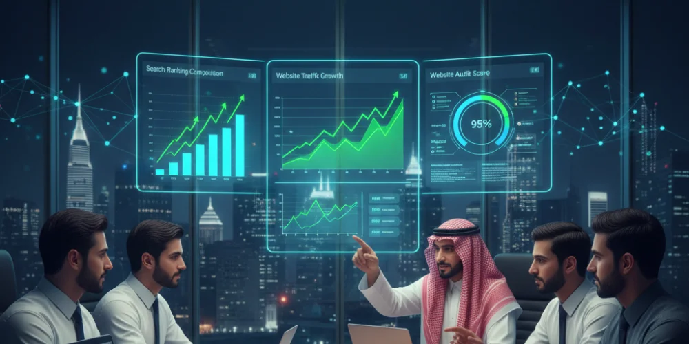 business owner selecting SEO company in Yanbu for website growth