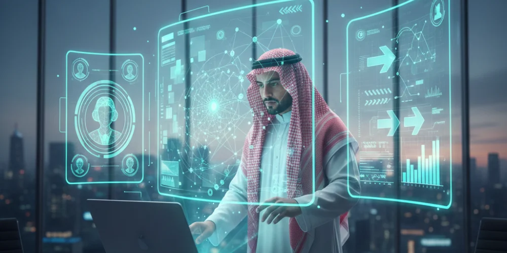 Jeddah business team evaluating digital marketing agency strategy