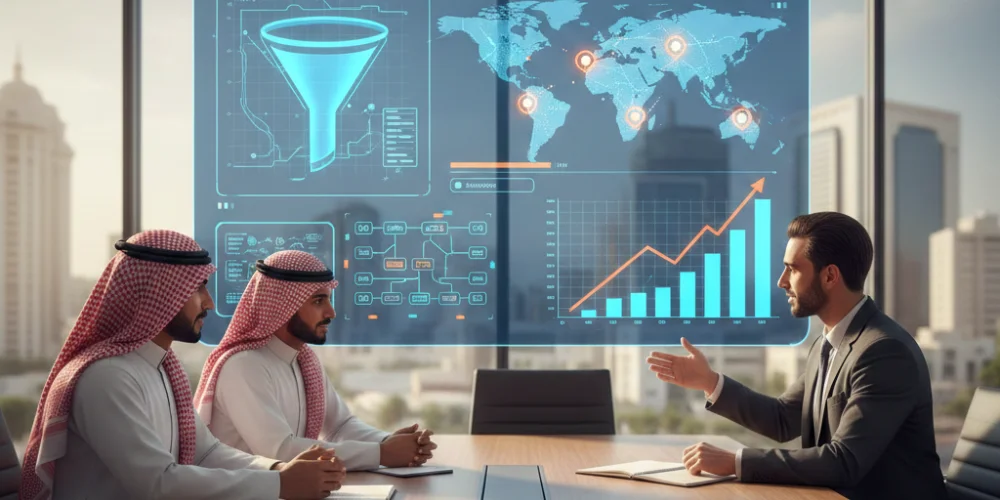Mecca business team evaluating digital marketing agency performance