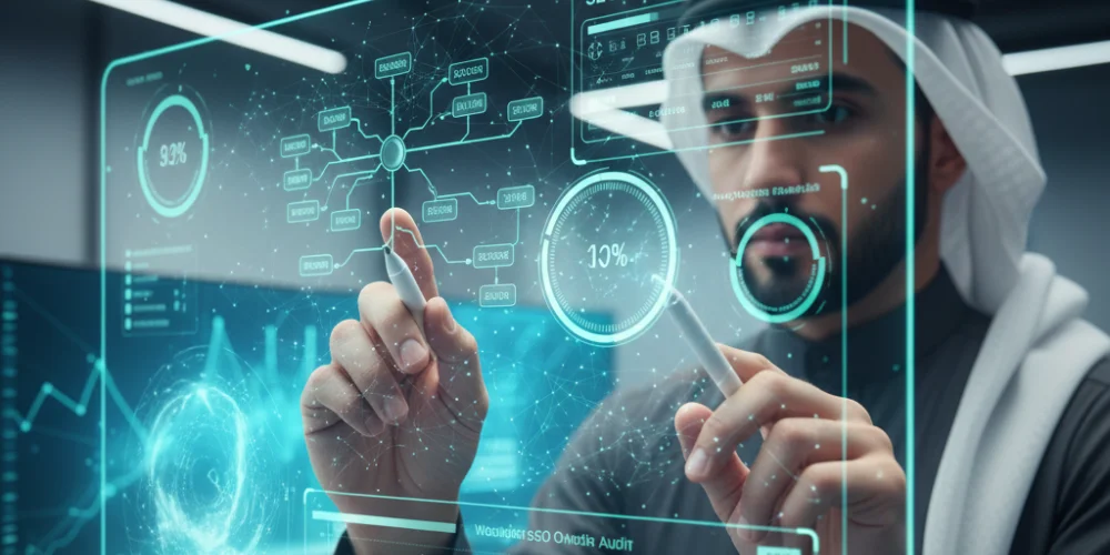 business team analyzing SEO performance before hiring SEO company in Khobar