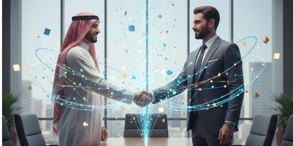 Khobar business team evaluating digital marketing agency performance reports