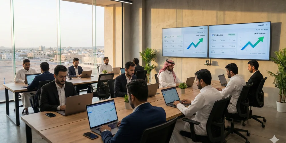 Paid Marketing Agency in Tabuk managing PPC and Google Ads campaigns