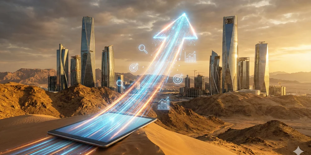 Paid marketing agency in Tabuk planning digital advertising strategy for business growth
