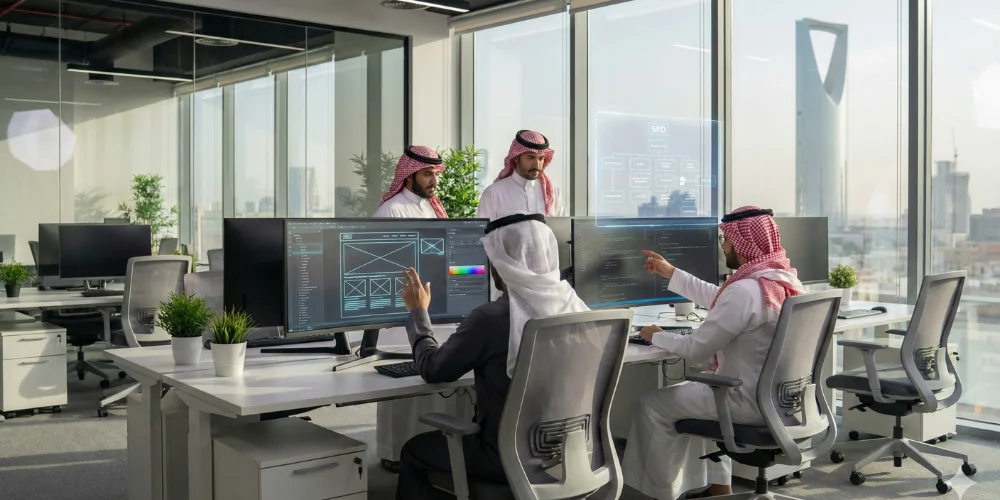 Professional website development company in Riyadh designing responsive business website