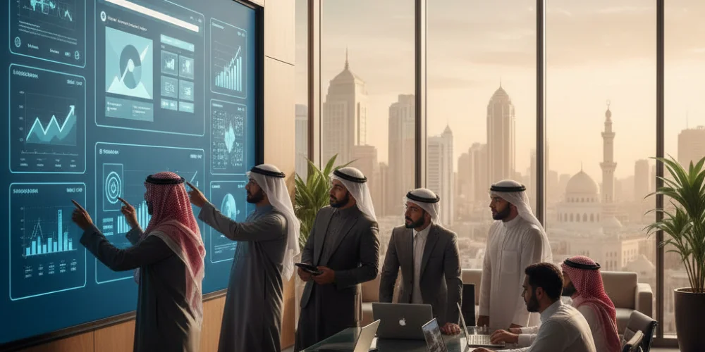 Professional website development company in Mecca discussing project planning with client